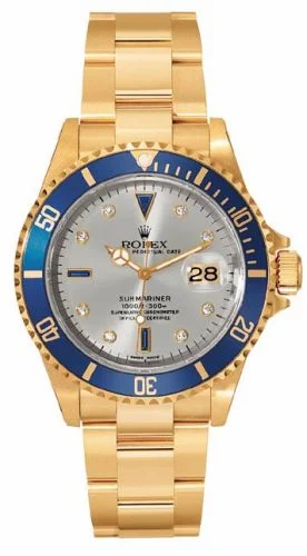 Rolex Submariner 16618 Silver Serti 16618 Silver Serti